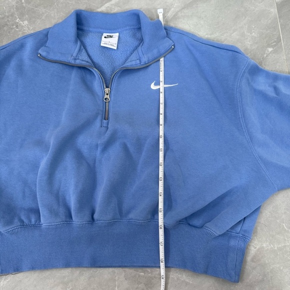 Women’s Nike Phoenix Fleece Half Zip Cropped Pullover Sweatshirt Large - Picture 14 of 16